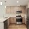 c-shaped kitchen, brightly lit