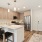 open kitchen counter with bar seating