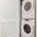 stacked washer/dryer in closet